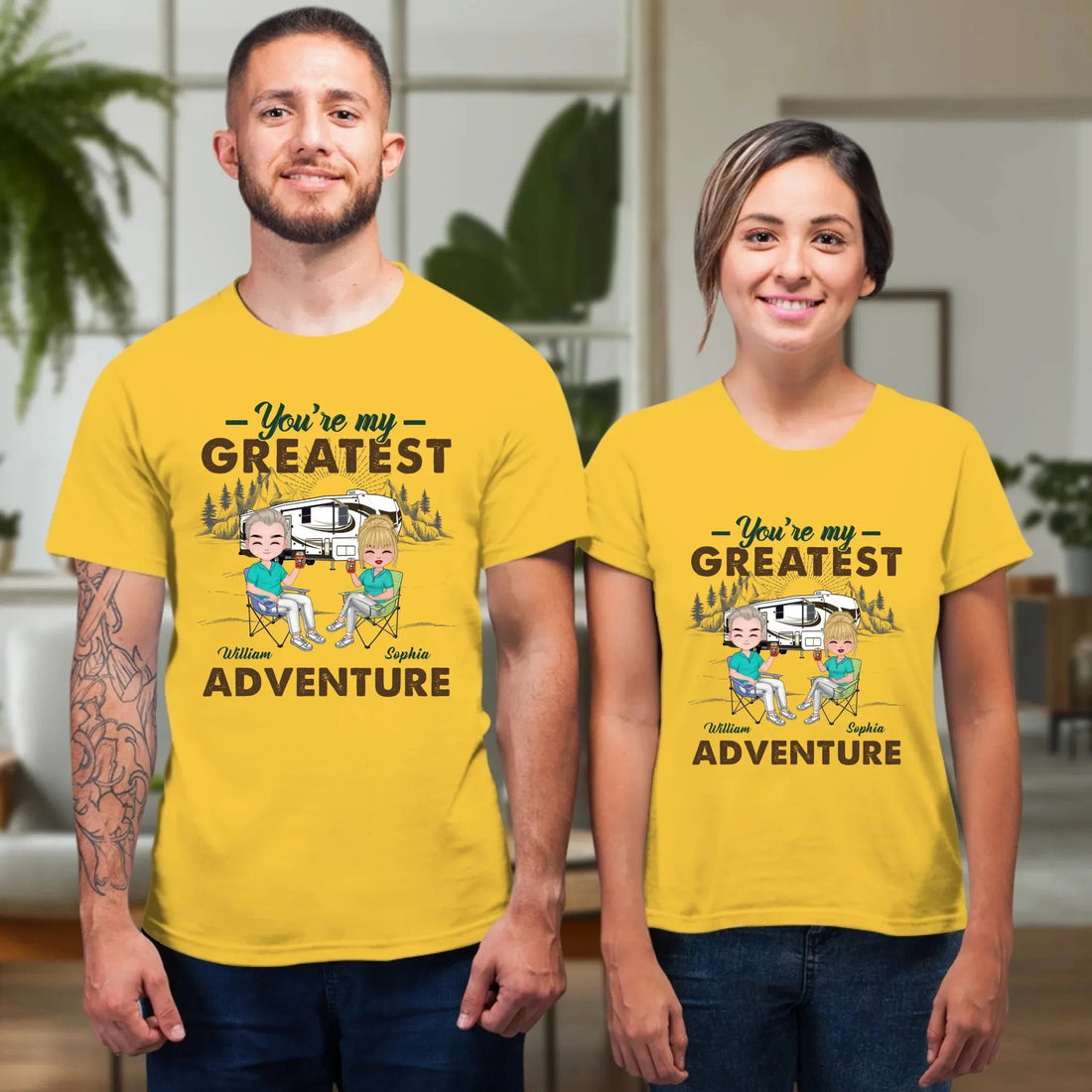 Camping Couple You're My Greatest Adventure - Personalized Gifts For Couples - Unisex T-Shirt