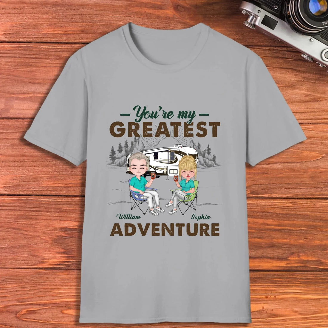 Camping Couple You're My Greatest Adventure - Personalized Gifts For Couples - Unisex T-Shirt