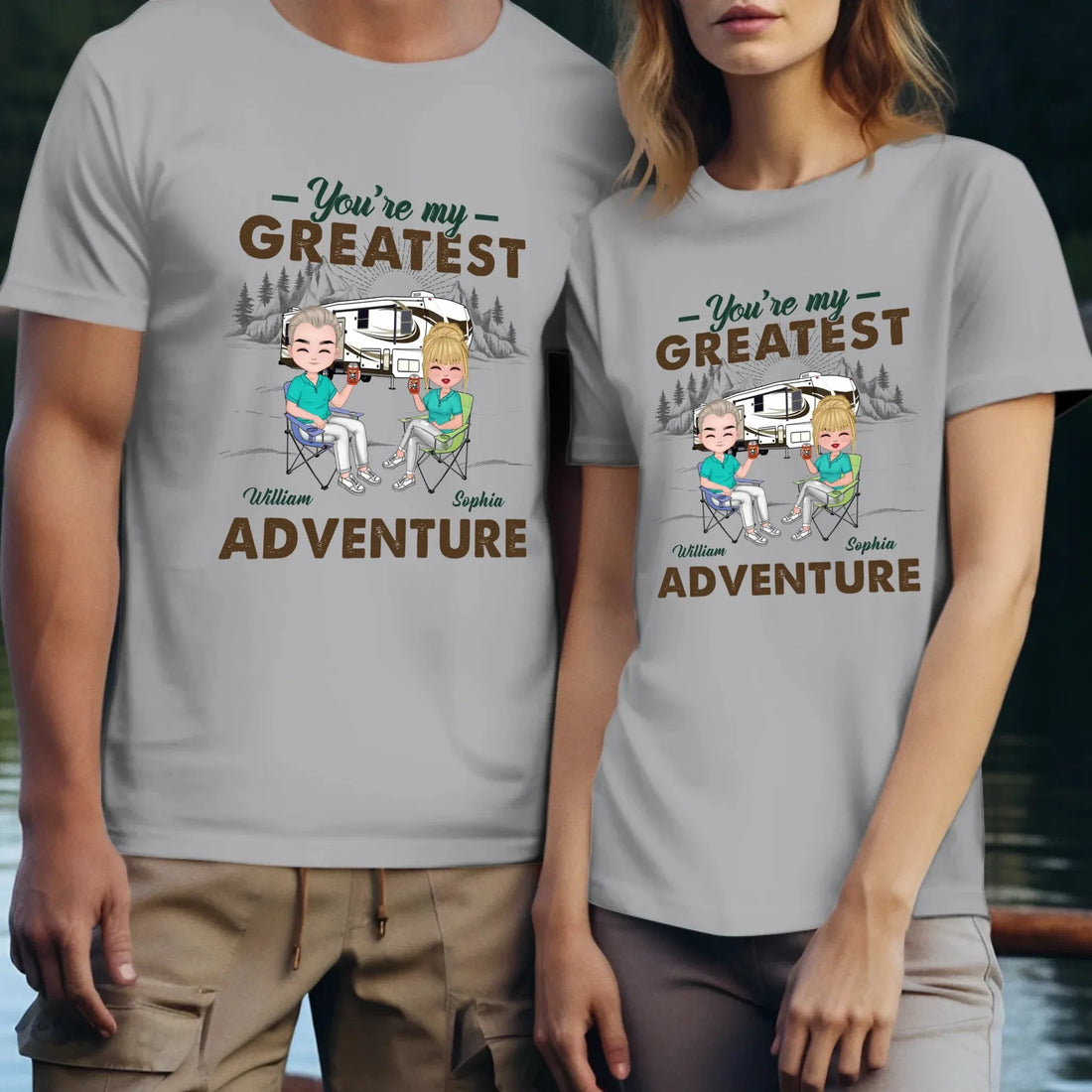 Camping Couple You're My Greatest Adventure - Personalized Gifts For Couples - Unisex T-Shirt