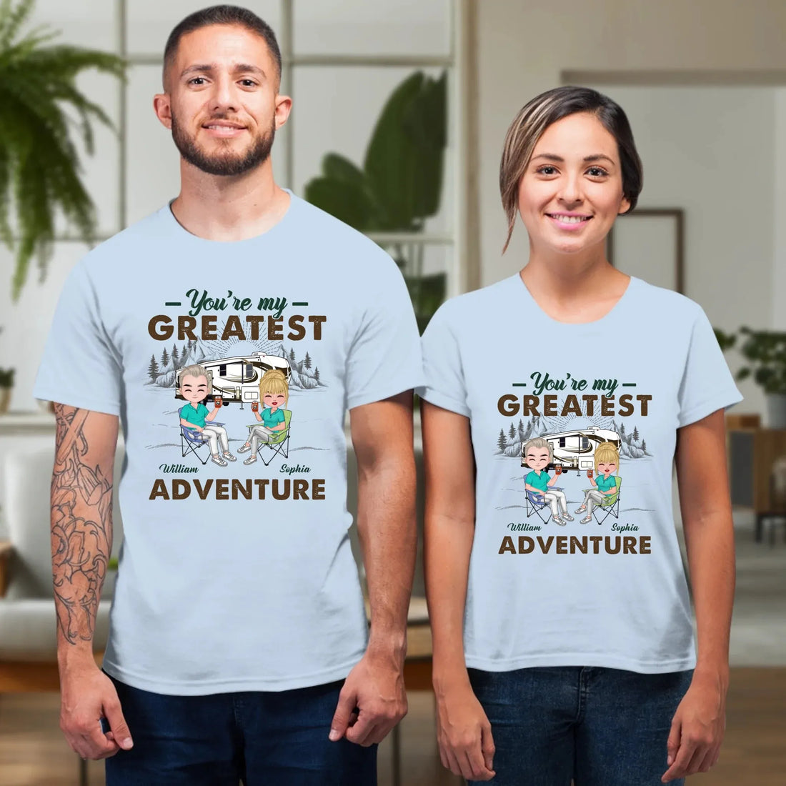 Camping Couple You're My Greatest Adventure - Personalized Gifts For Couples - Unisex T-Shirt