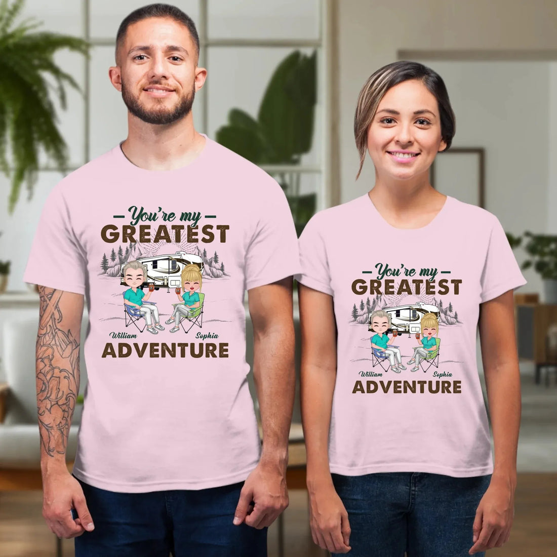 Camping Couple You're My Greatest Adventure - Personalized Gifts For Couples - Unisex T-Shirt