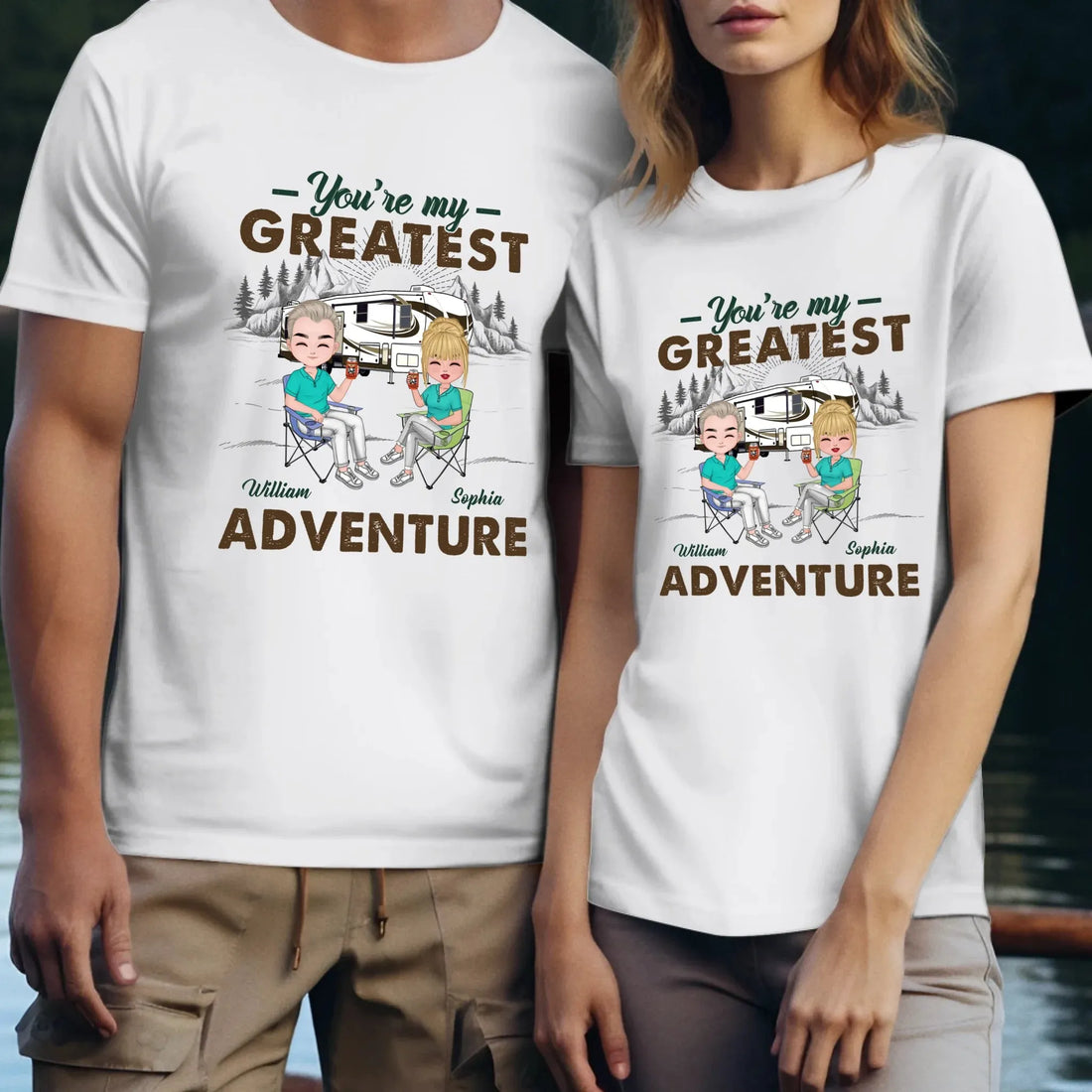 Camping Couple You're My Greatest Adventure - Personalized Gifts For Couples - Unisex T-Shirt