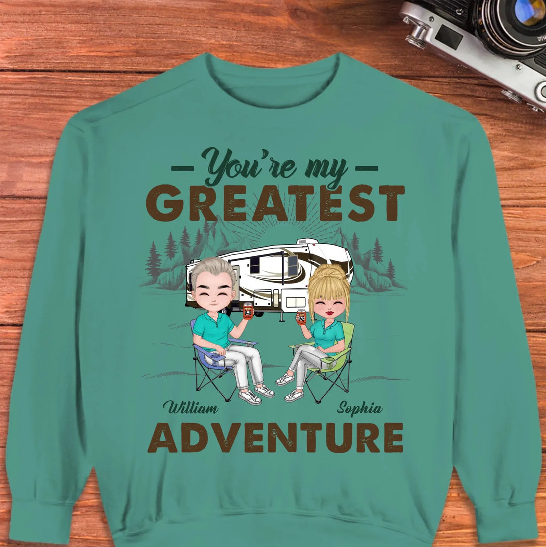 Camping Couple You're My Greatest Adventure - Personalized Gifts For Couples - Unisex Sweater