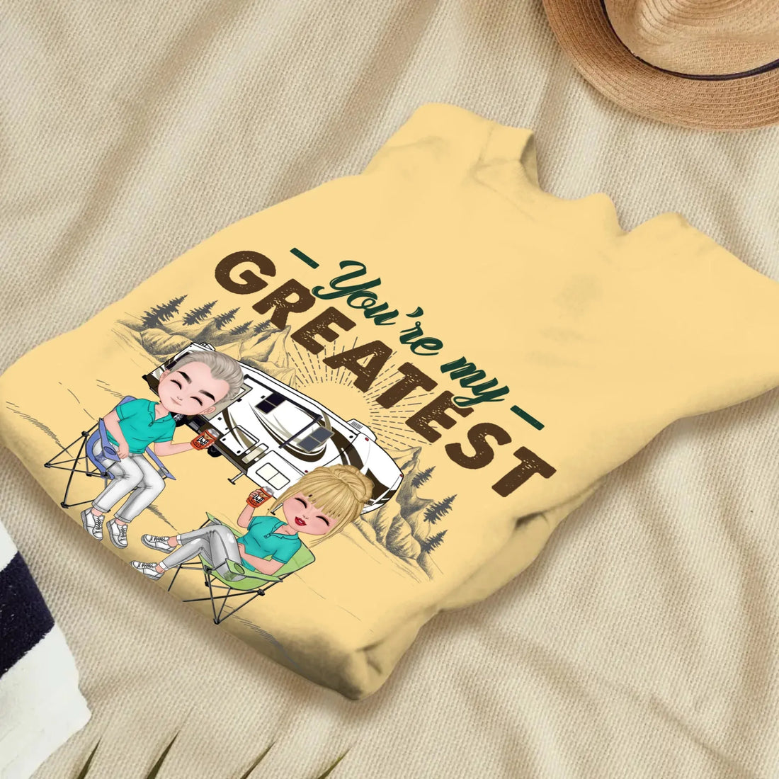 Camping Couple You're My Greatest Adventure - Personalized Gifts For Couples - Unisex Sweater