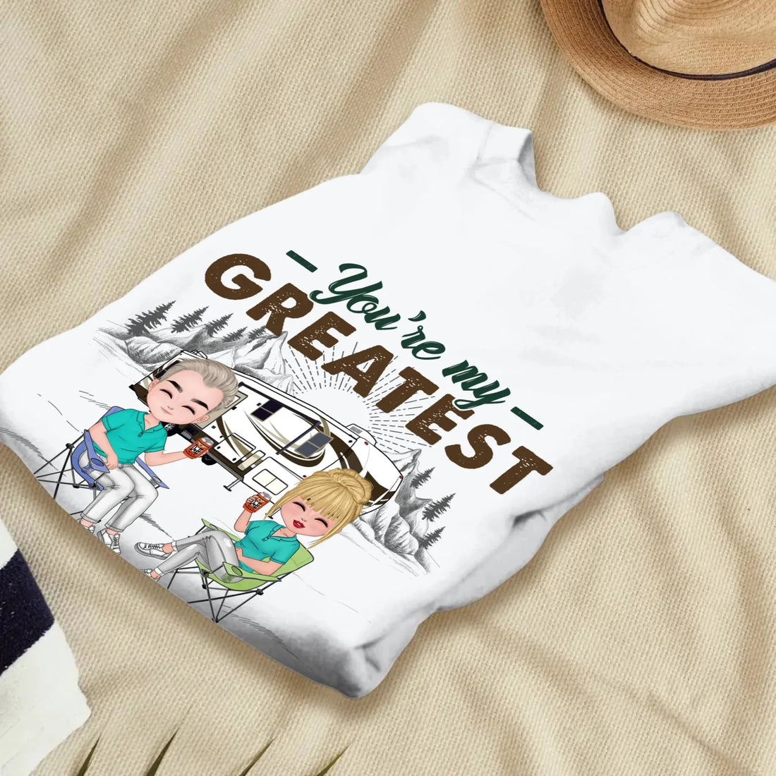 Camping Couple You're My Greatest Adventure - Personalized Gifts For Couples - Unisex Sweater