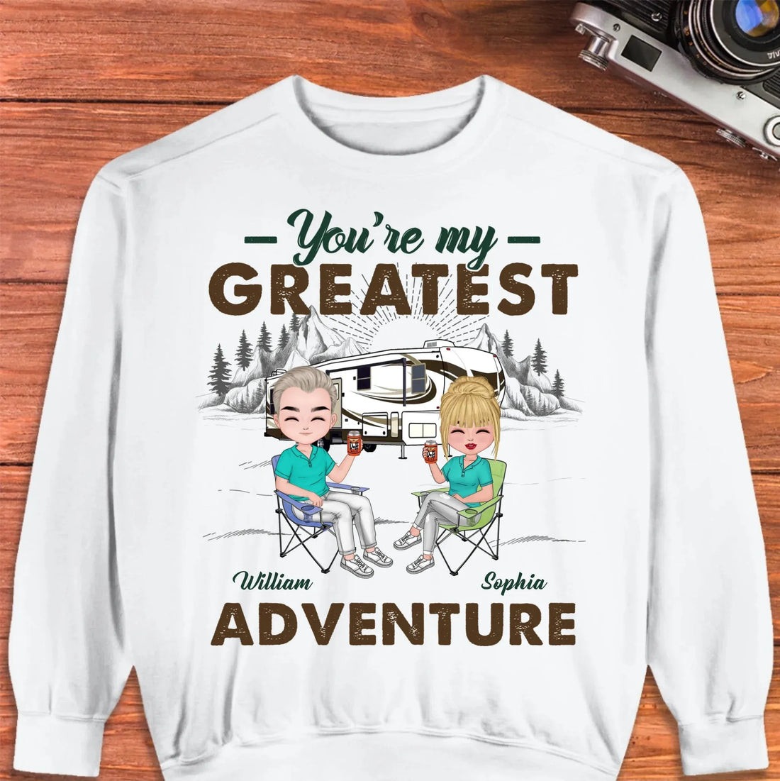 Camping Couple You're My Greatest Adventure - Personalized Gifts For Couples - Unisex Sweater