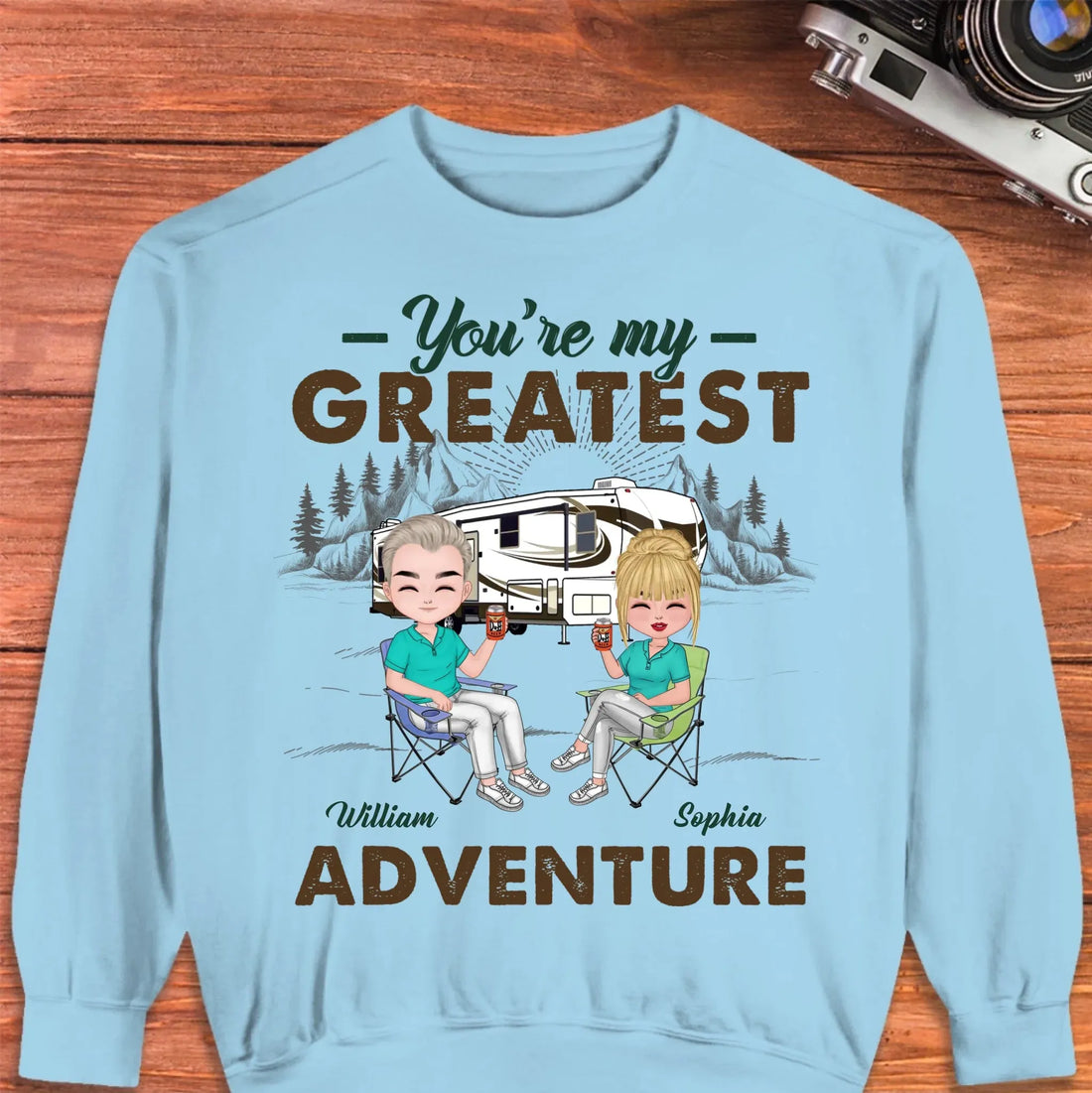 Camping Couple You're My Greatest Adventure - Personalized Gifts For Couples - Unisex Sweater