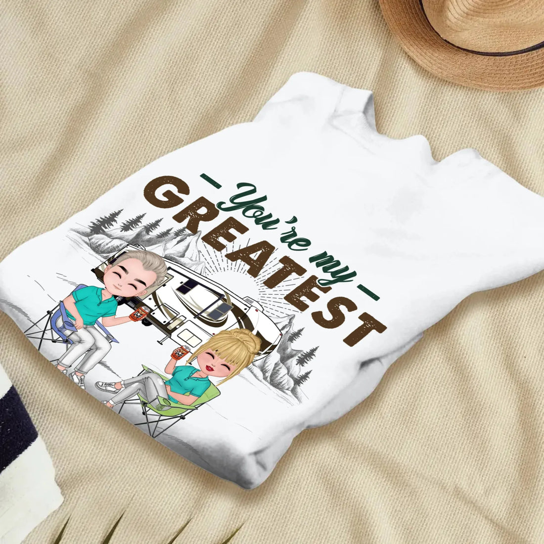 Camping Couple You're My Greatest Adventure - Personalized Gifts For Couples - Unisex Sweater