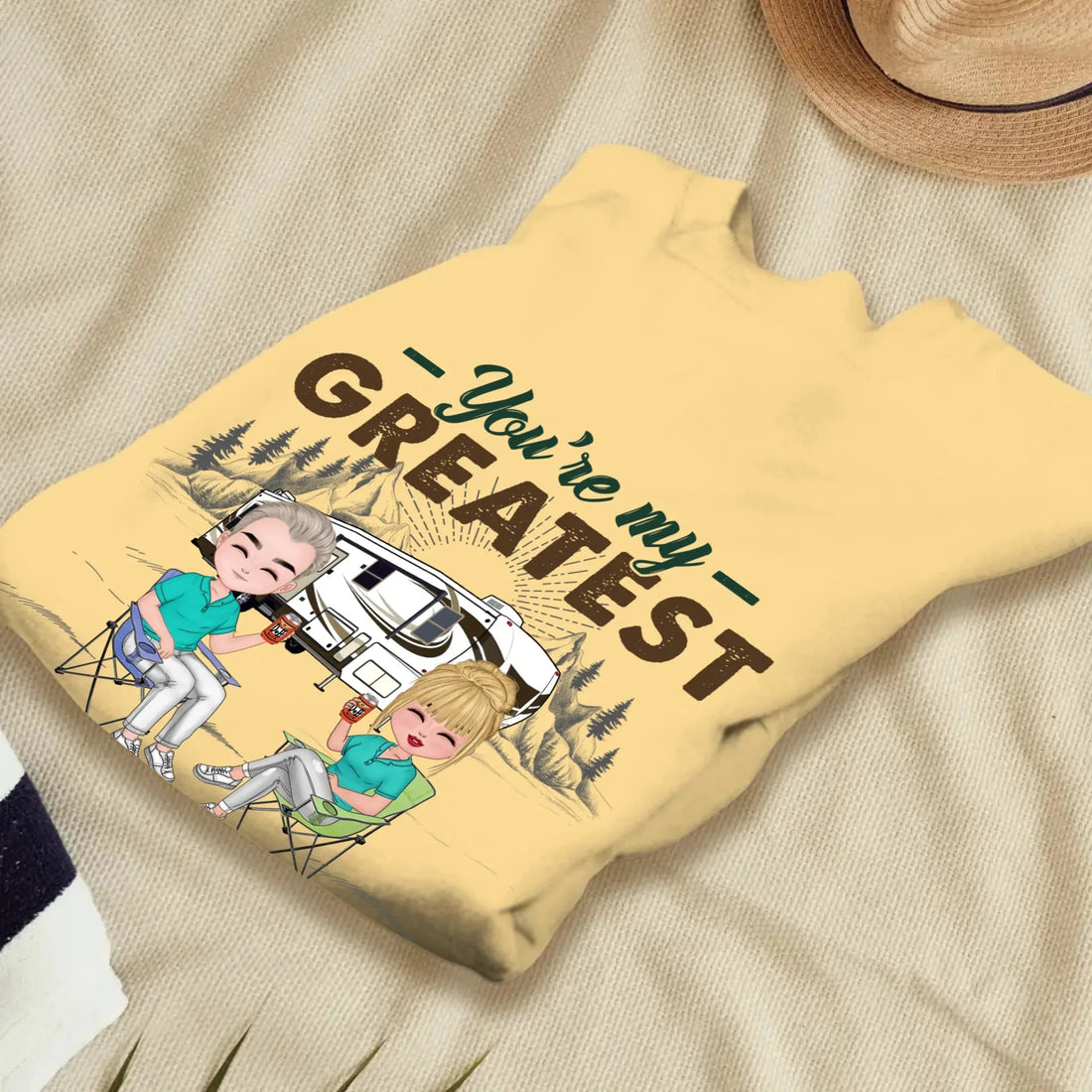 Camping Couple You're My Greatest Adventure - Personalized Gifts For Couples - Unisex Sweater