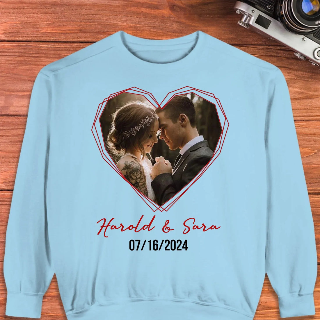 Heart Frame Of Love - Personalized Gifts For Couples - Unisex Sweater