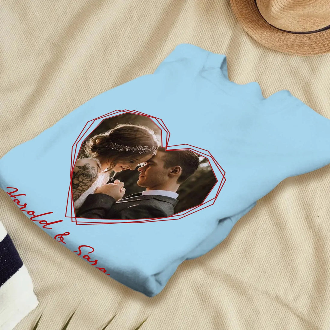 Heart Frame Of Love - Personalized Gifts For Couples - Unisex Sweater