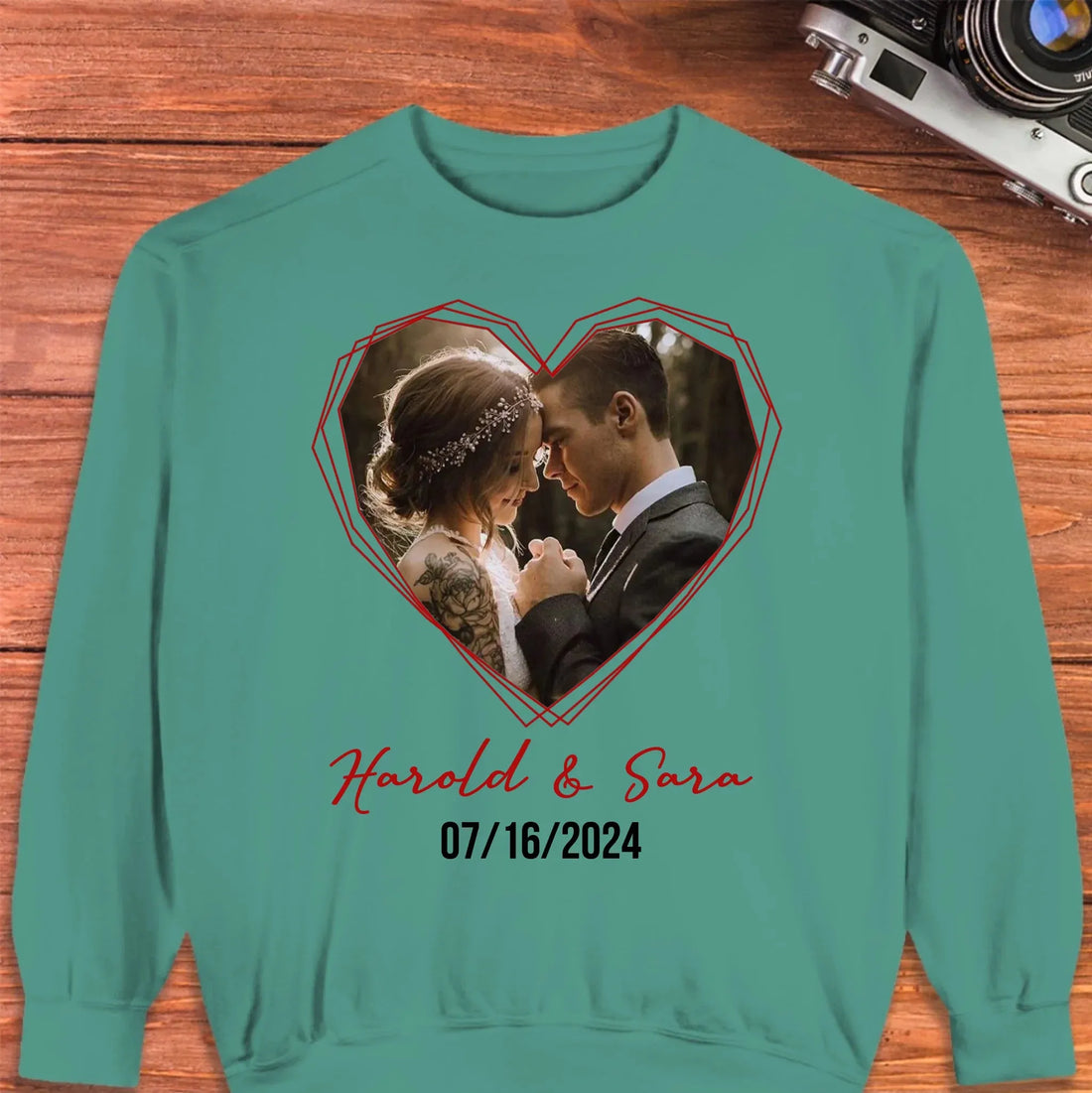 Heart Frame Of Love - Personalized Gifts For Couples - Unisex Sweater