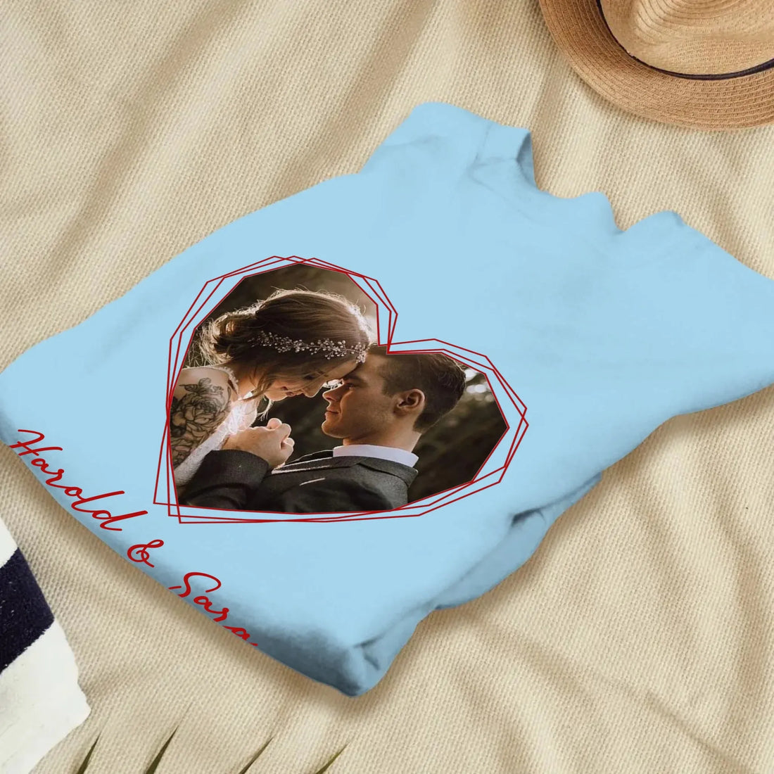 Heart Frame Of Love - Personalized Gifts For Couples - Unisex Sweater