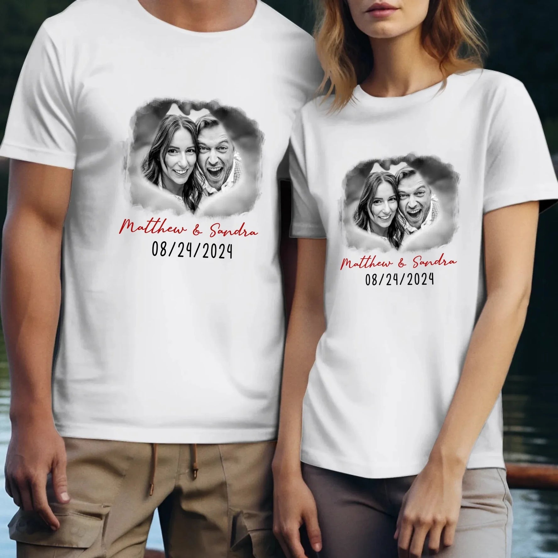 Cloud Frame Of Love - Personalized Gifts For Couples - Unisex T-Shirt