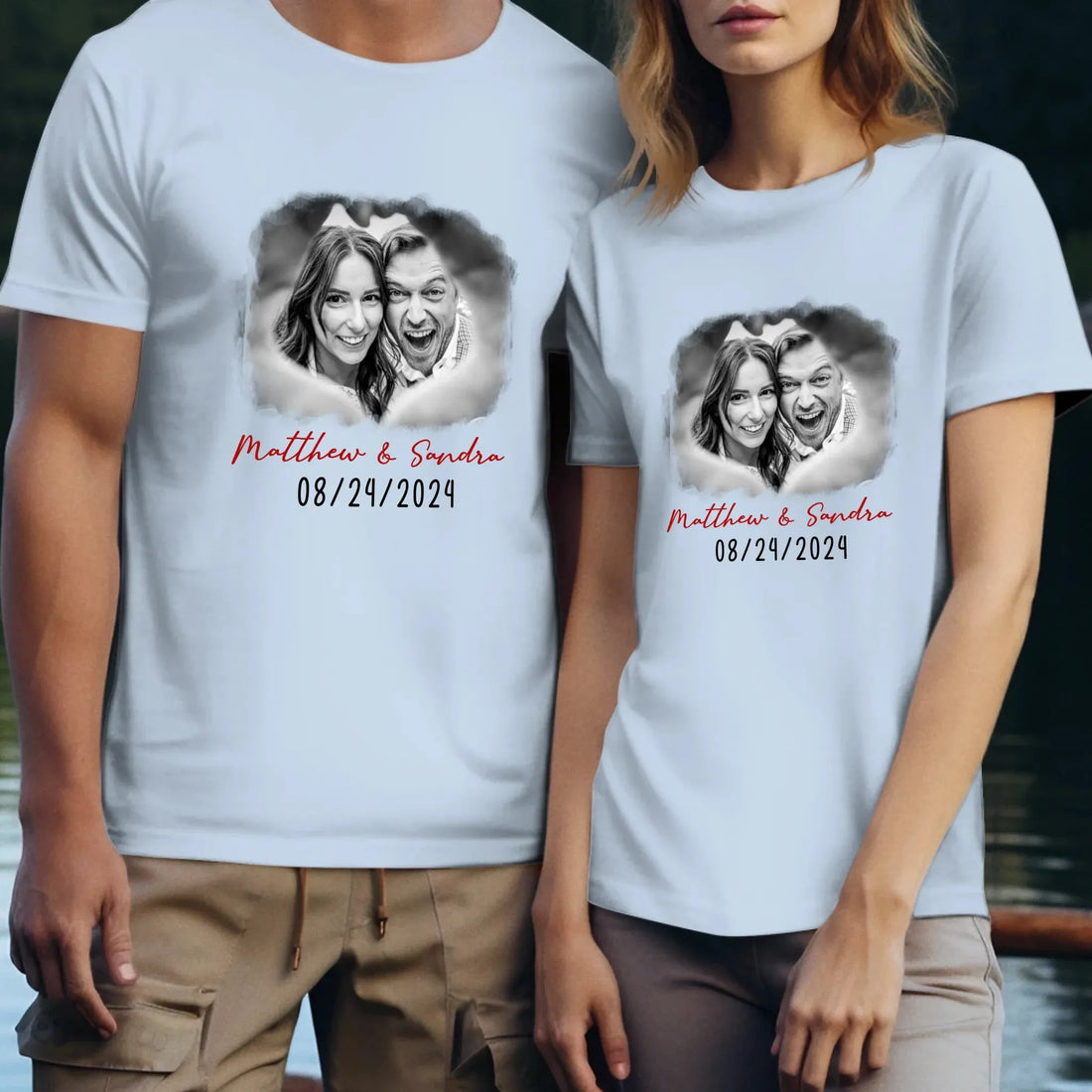 Cloud Frame Of Love - Personalized Gifts For Couples - Unisex T-Shirt