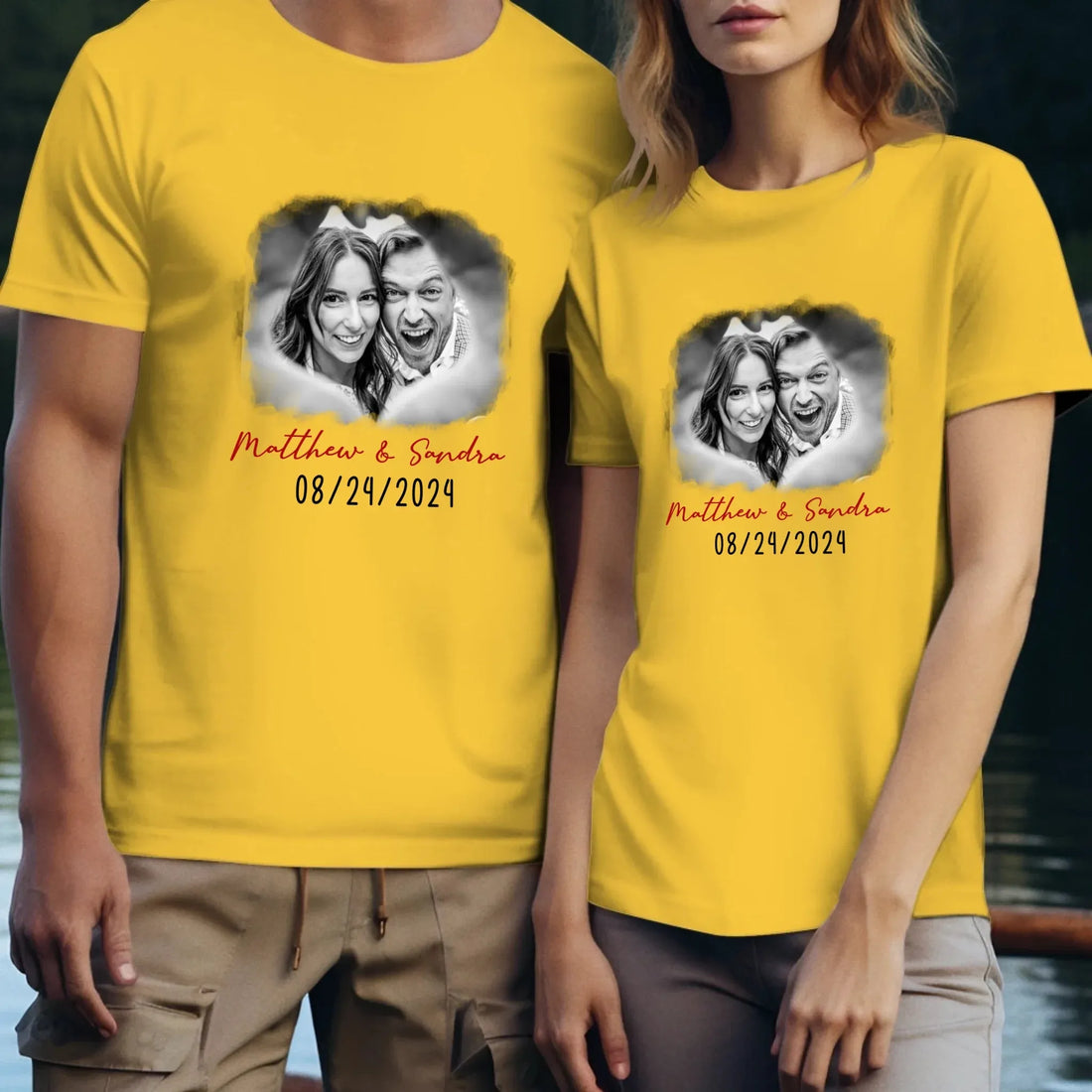 Cloud Frame Of Love - Personalized Gifts For Couples - Unisex T-Shirt