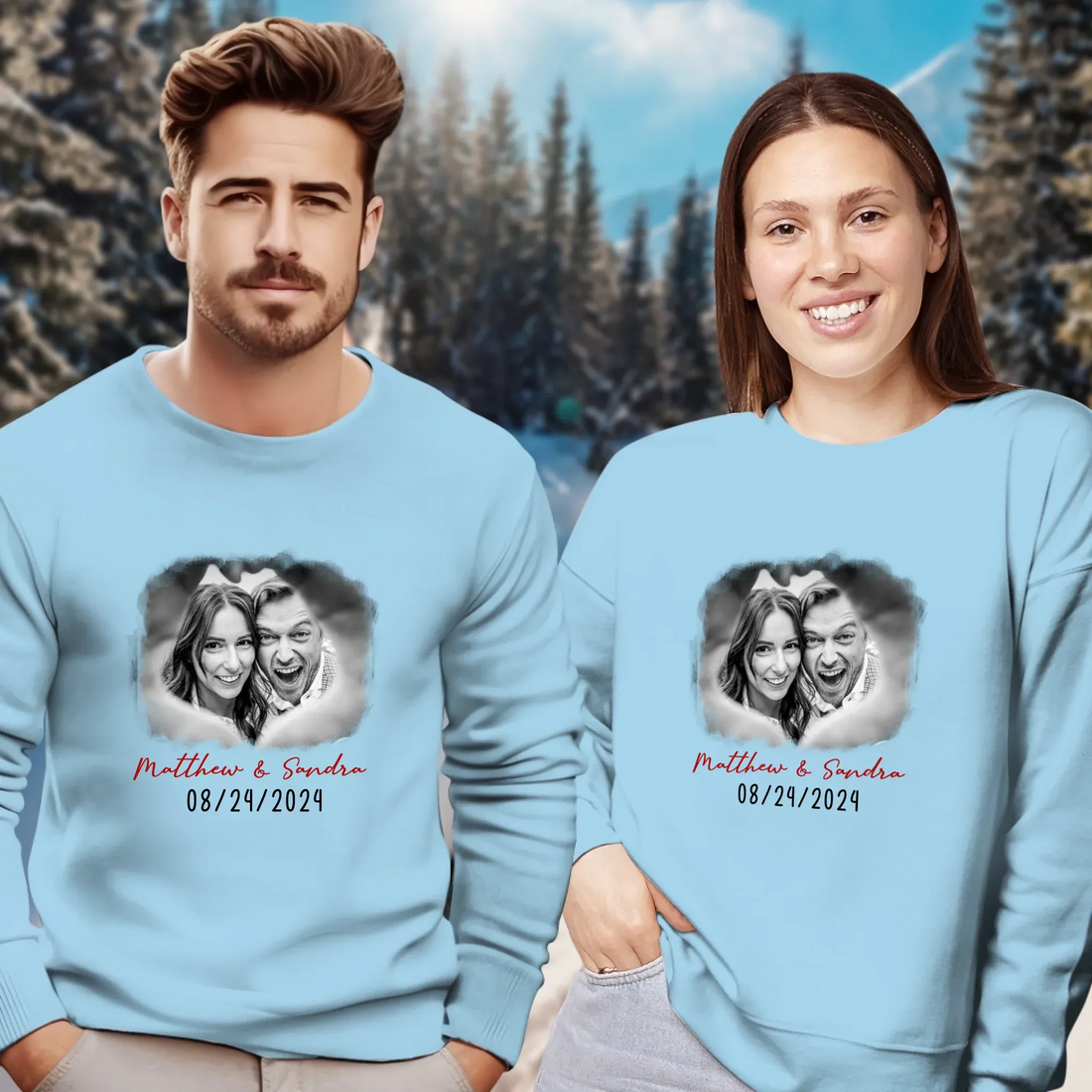 Cloud Frame Of Love - Personalized Gifts For Couples - Unisex Sweater