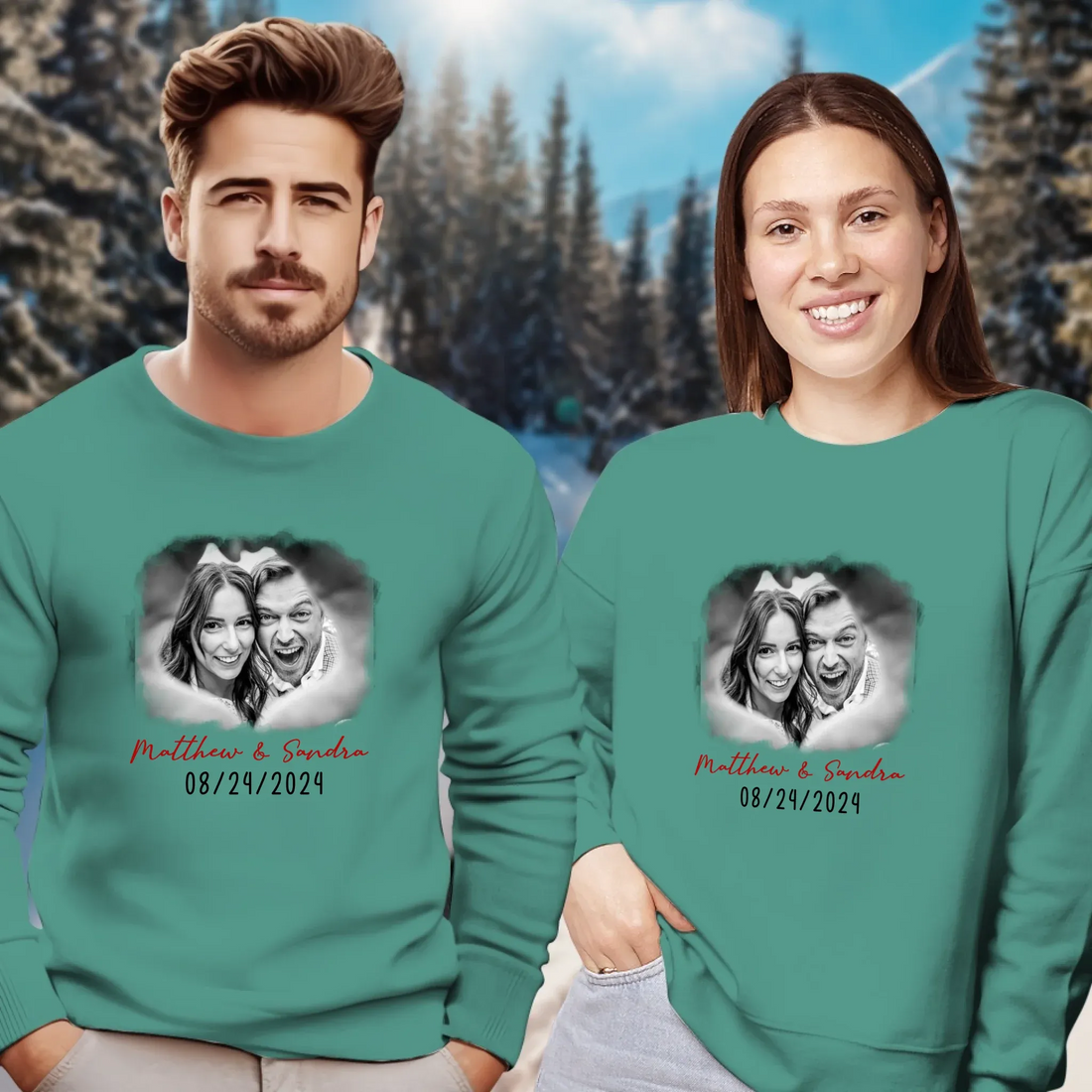 Cloud Frame Of Love - Personalized Gifts For Couples - Unisex Sweater