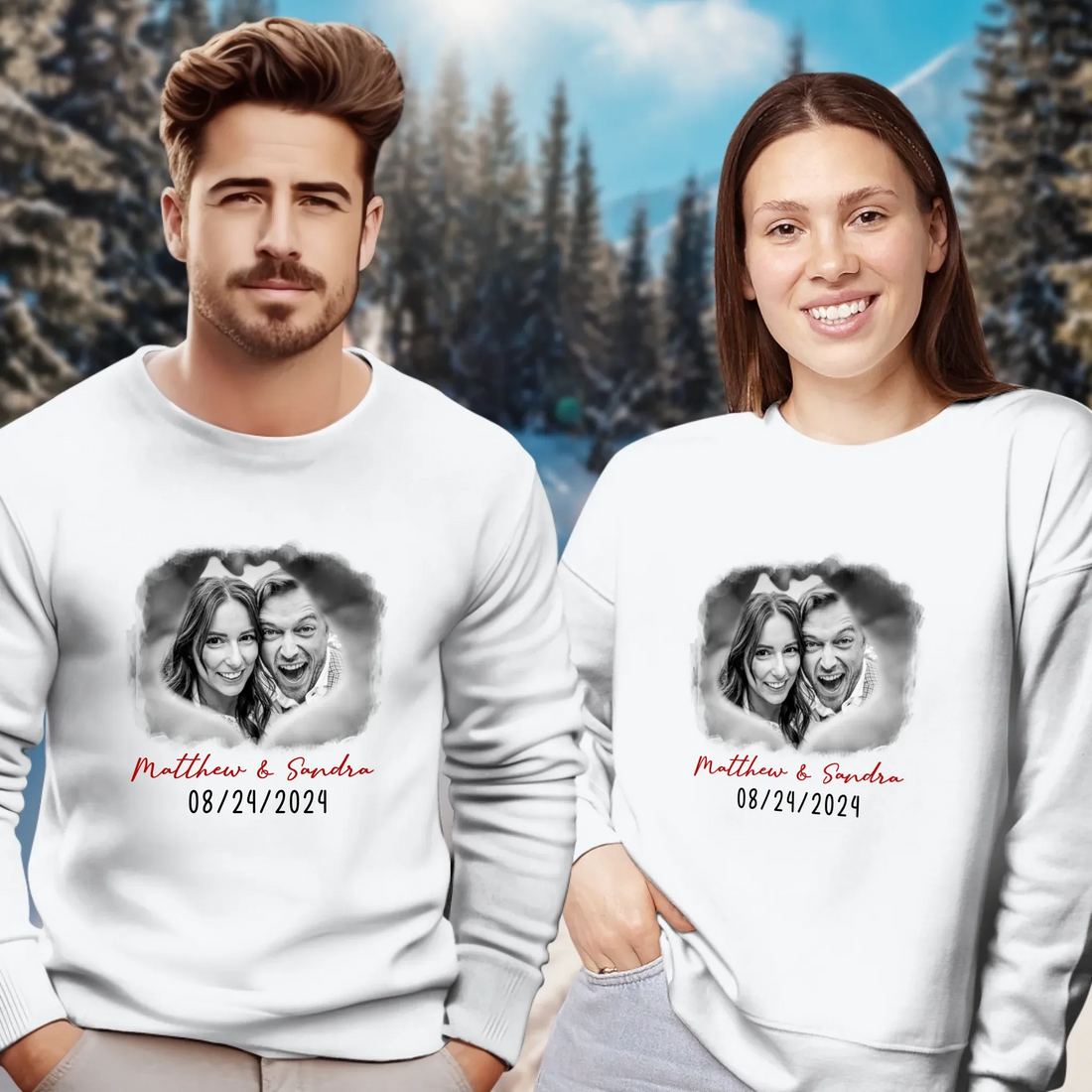 Cloud Frame Of Love - Personalized Gifts For Couples - Unisex Sweater