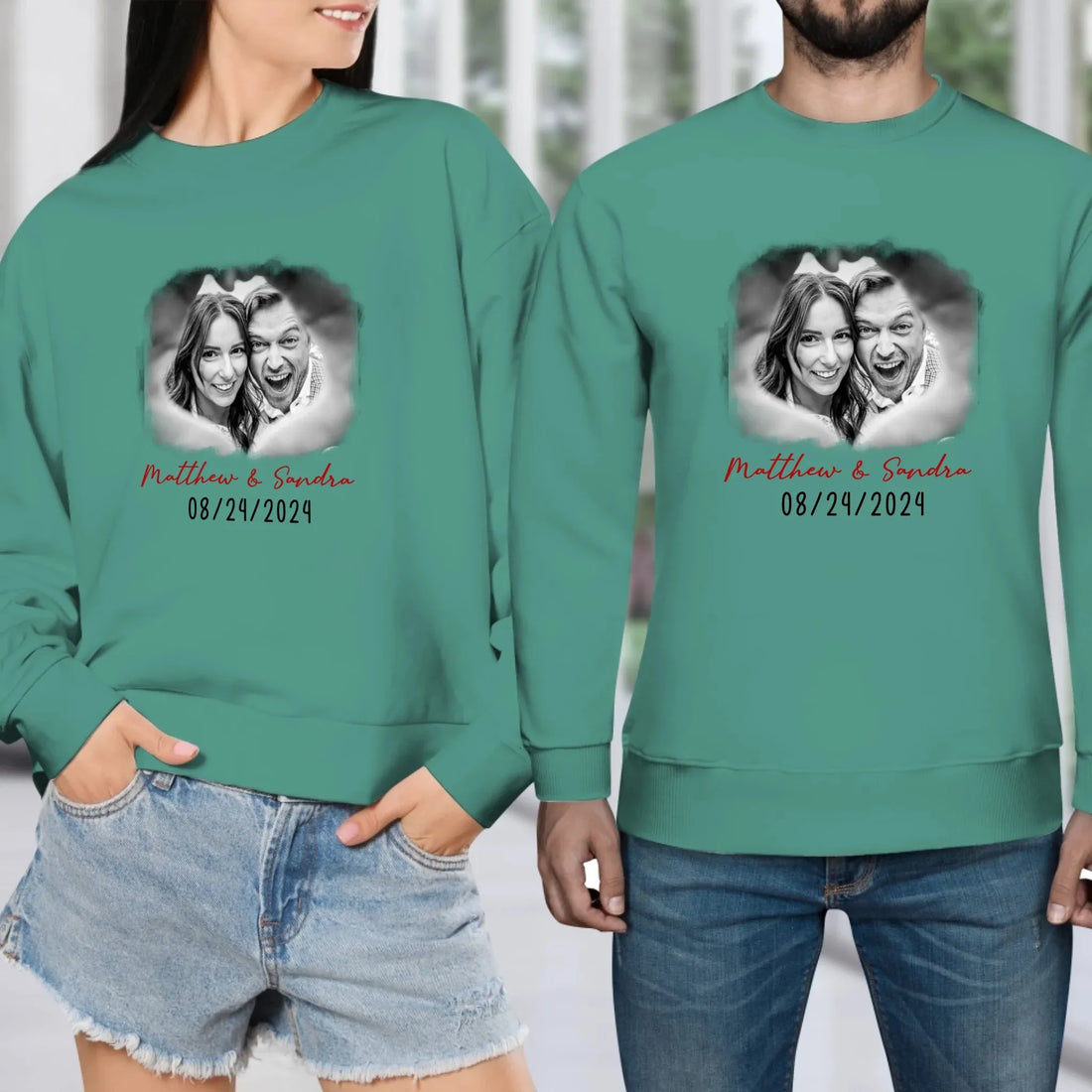 Cloud Frame Of Love - Personalized Gifts For Couples - Unisex Sweater