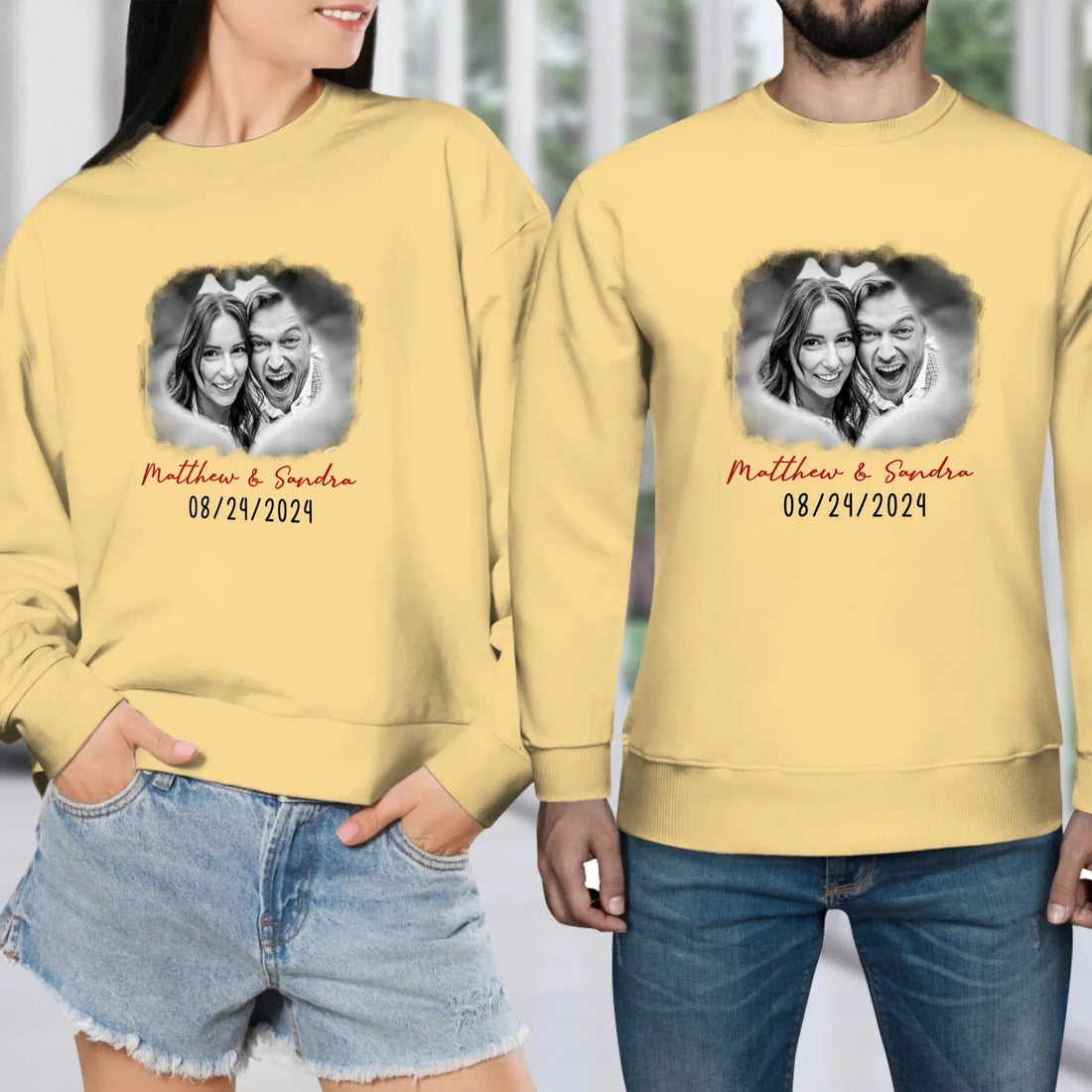 Cloud Frame Of Love - Personalized Gifts For Couples - Unisex Sweater