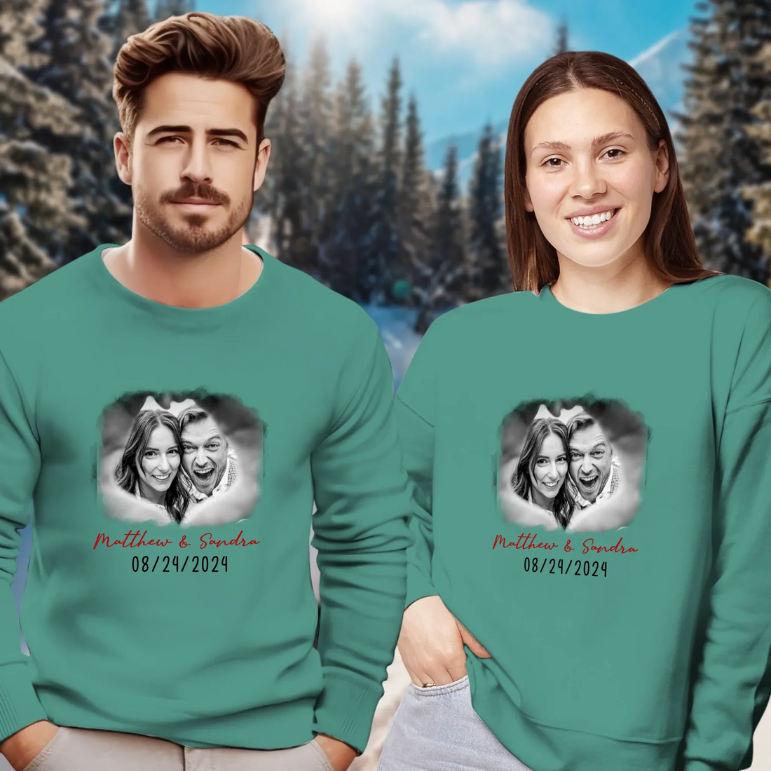 Cloud Frame Of Love - Personalized Gifts For Couples - Unisex Sweater