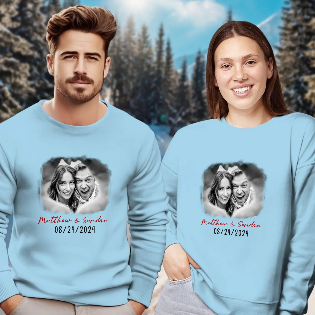 Cloud Frame Of Love - Personalized Gifts For Couples - Unisex Sweater