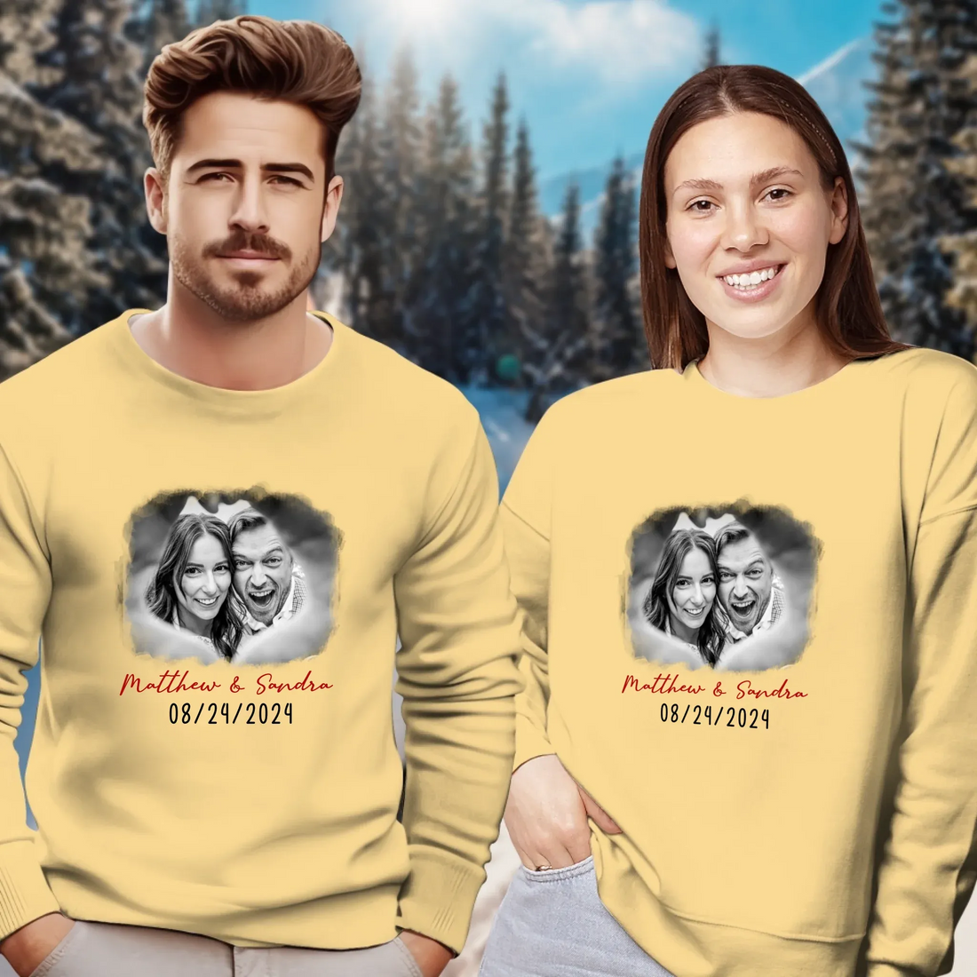 Cloud Frame Of Love - Personalized Gifts For Couples - Unisex Sweater