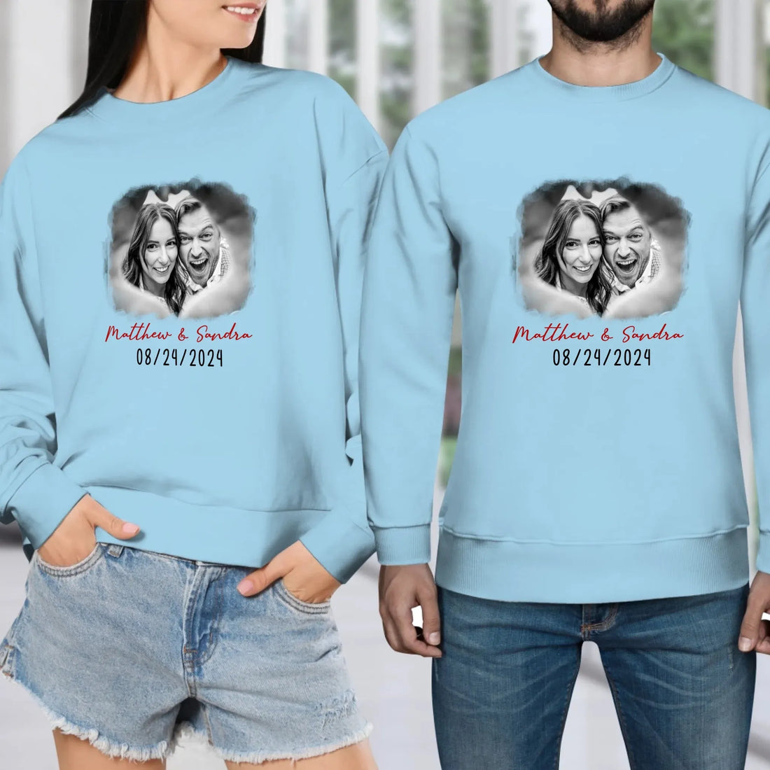 Cloud Frame Of Love - Personalized Gifts For Couples - Unisex Sweater