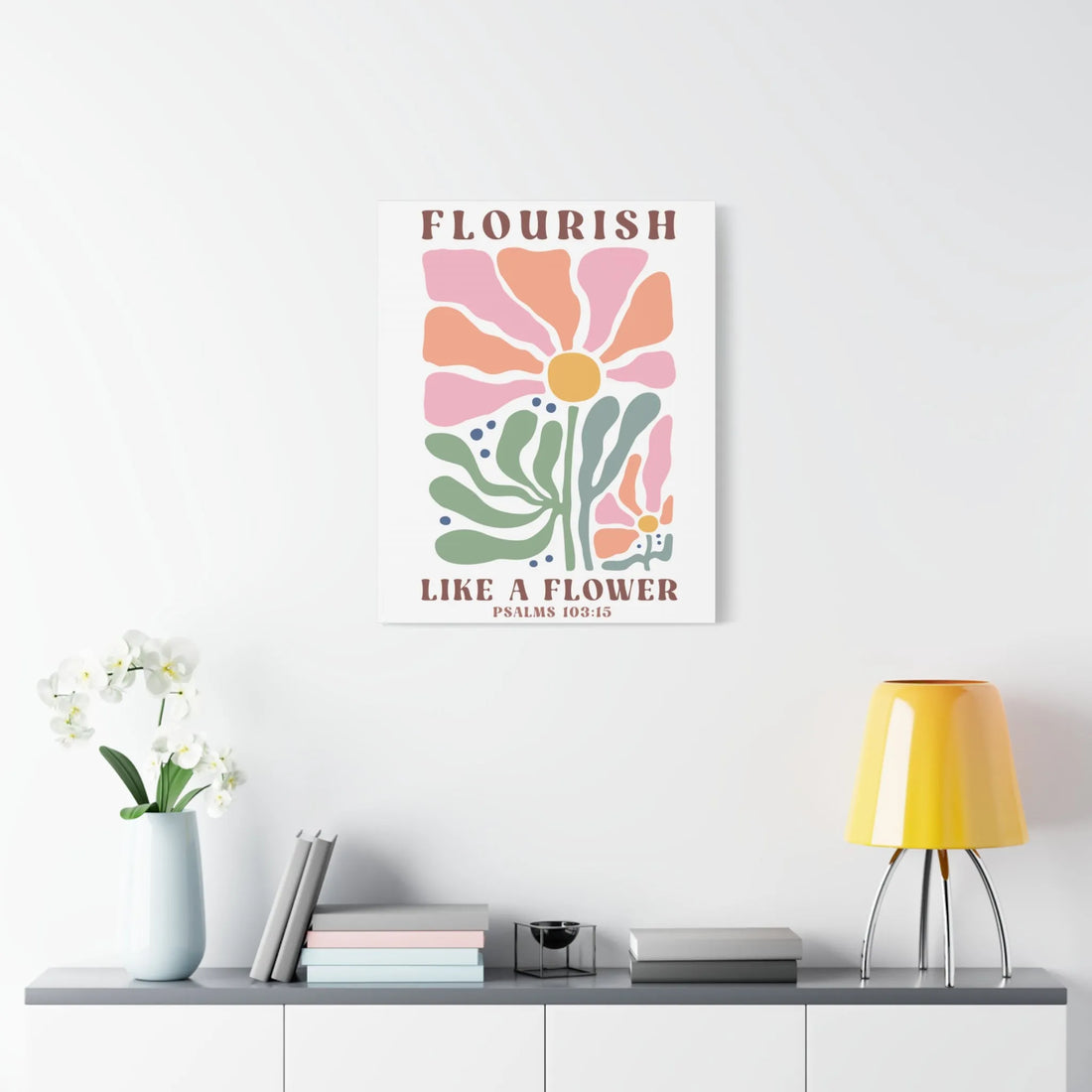 Flourish Like A Flower Canvas, Stretched, 1.25"