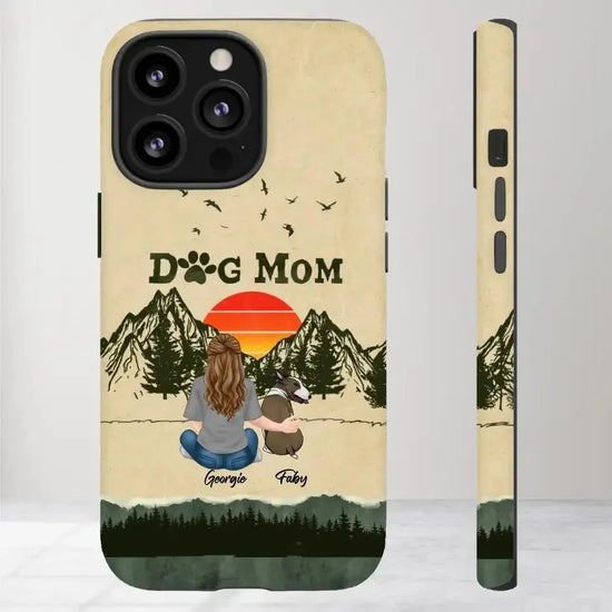 A Girl And Her Dogs Unbreakable Bond - Custom Name - Personalized Gifts for Dog Lovers - iPhone Tough Phone Case from PrintKOK costs $ 29.99