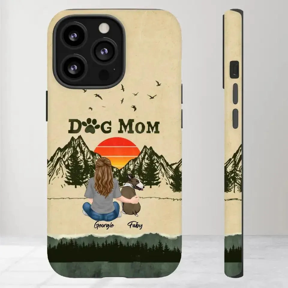 A Girl And Her Dogs Unbreakable Bond - Custom Name - Personalized Gifts for Dog Lovers - iPhone Tough Phone Case from PrintKOK costs $ 29.99