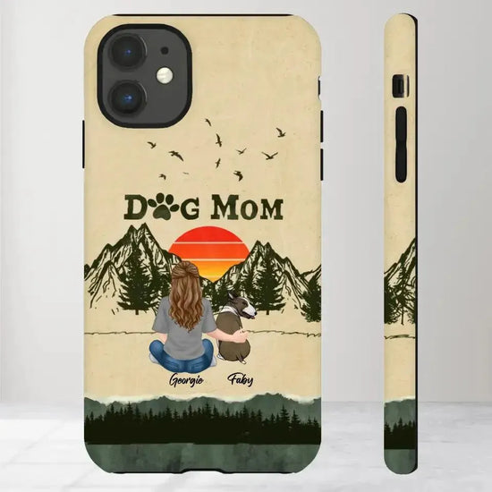 A Girl And Her Dogs Unbreakable Bond - Custom Name - Personalized Gifts for Dog Lovers - iPhone Tough Phone Case from PrintKOK costs $ 29.99