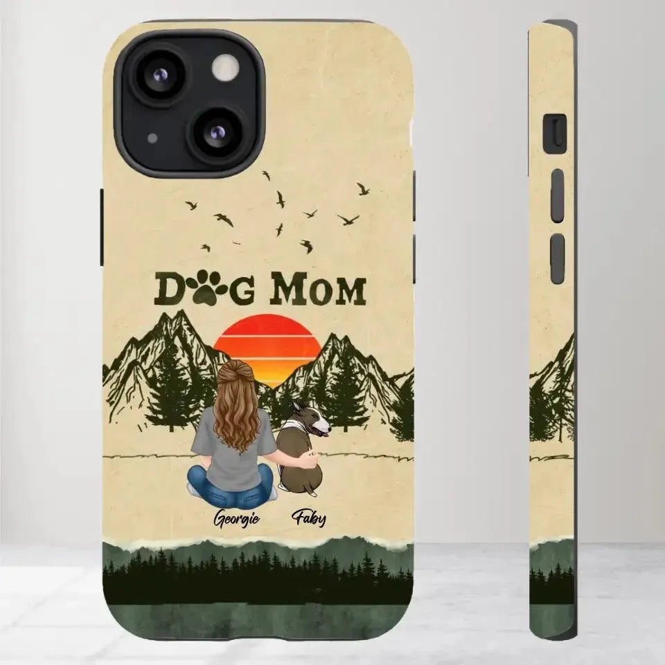 A Girl And Her Dogs Unbreakable Bond - Custom Name - Personalized Gifts for Dog Lovers - iPhone Tough Phone Case from PrintKOK costs $ 29.99