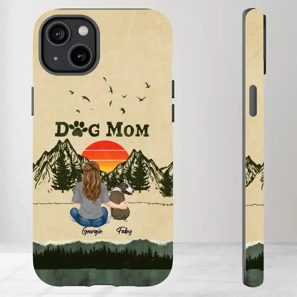 A Girl And Her Dogs Unbreakable Bond - Custom Name - Personalized Gifts for Dog Lovers - iPhone Tough Phone Case from PrintKOK costs $ 29.99