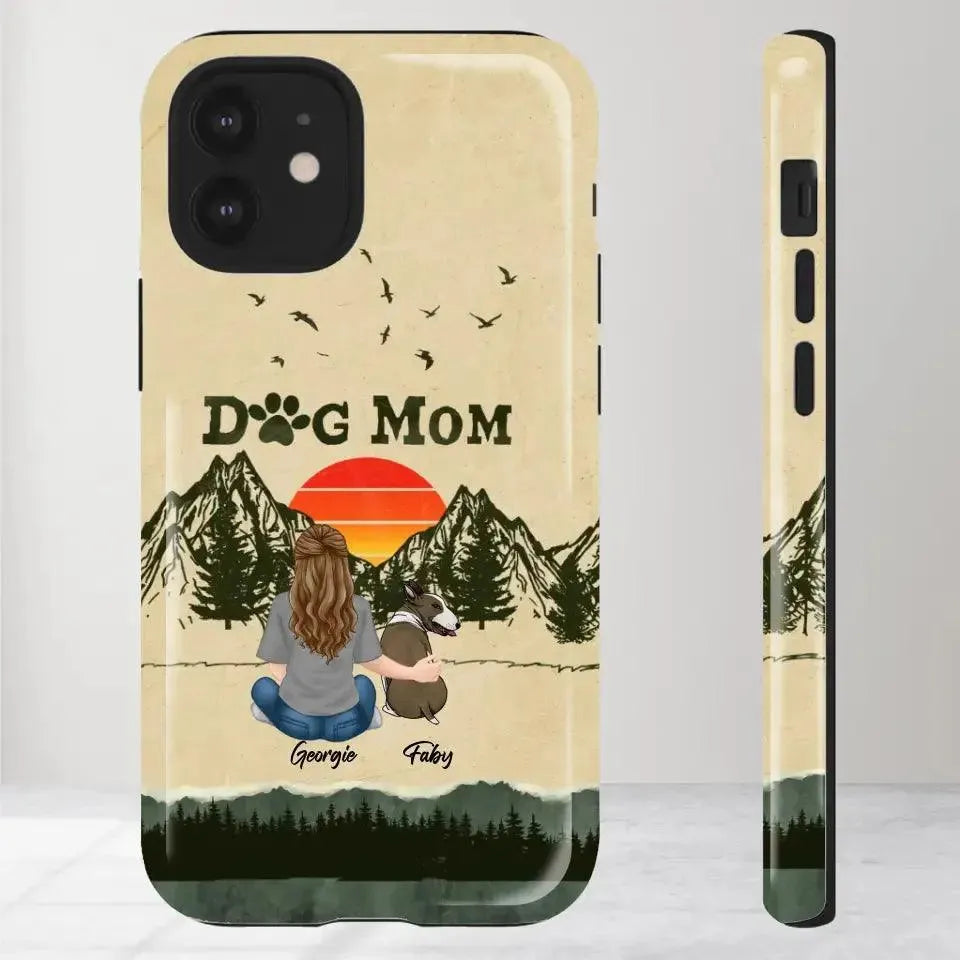 A Girl And Her Dogs Unbreakable Bond - Custom Name - Personalized Gifts for Dog Lovers - iPhone Tough Phone Case from PrintKOK costs $ 29.99