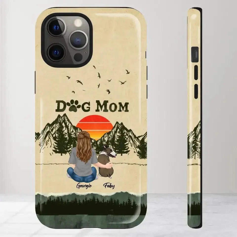 A Girl And Her Dogs Unbreakable Bond - Custom Name - Personalized Gifts for Dog Lovers - iPhone Tough Phone Case from PrintKOK costs $ 29.99