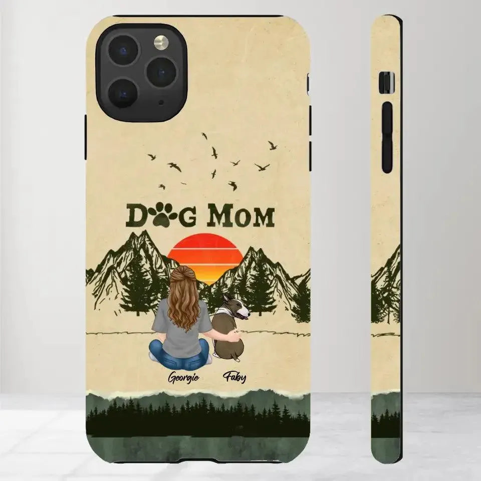 A Girl And Her Dogs Unbreakable Bond - Custom Name - Personalized Gifts for Dog Lovers - iPhone Tough Phone Case from PrintKOK costs $ 29.99