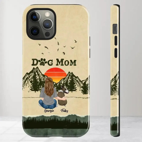 A Girl And Her Dogs Unbreakable Bond - Custom Name - Personalized Gifts for Dog Lovers - iPhone Tough Phone Case from PrintKOK costs $ 29.99