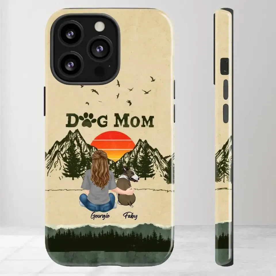 A Girl And Her Dogs Unbreakable Bond - Custom Name - Personalized Gifts for Dog Lovers - iPhone Tough Phone Case from PrintKOK costs $ 29.99