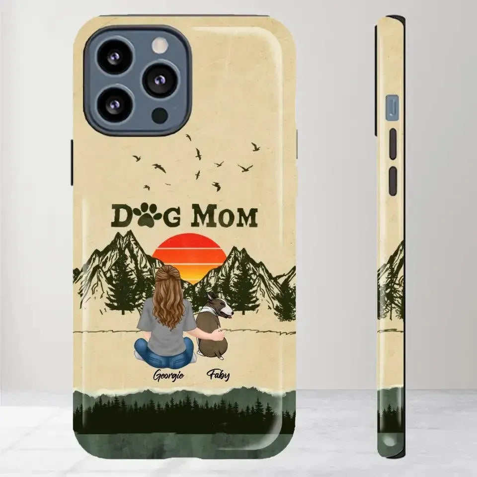 A Girl And Her Dogs Unbreakable Bond - Custom Name - Personalized Gifts for Dog Lovers - iPhone Tough Phone Case from PrintKOK costs $ 29.99