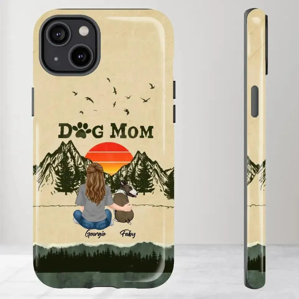 A Girl And Her Dogs Unbreakable Bond - Custom Name - Personalized Gifts for Dog Lovers - iPhone Tough Phone Case from PrintKOK costs $ 29.99