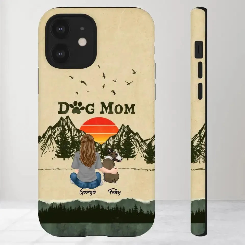 A Girl And Her Dogs Unbreakable Bond - Custom Name - Personalized Gifts for Dog Lovers - iPhone Tough Phone Case from PrintKOK costs $ 29.99