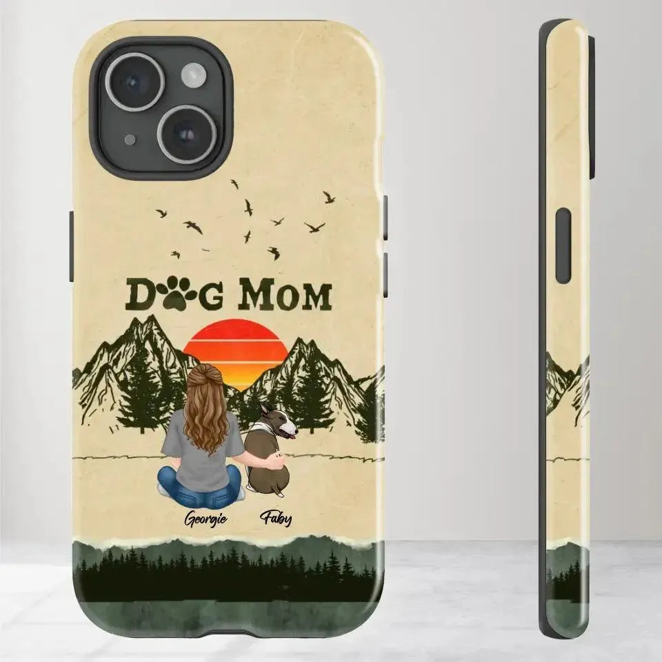 A Girl And Her Dogs Unbreakable Bond - Custom Name - Personalized Gifts for Dog Lovers - iPhone Tough Phone Case from PrintKOK costs $ 29.99