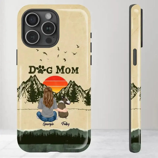 A Girl And Her Dogs Unbreakable Bond - Custom Name - Personalized Gifts for Dog Lovers - iPhone Tough Phone Case from PrintKOK costs $ 29.99