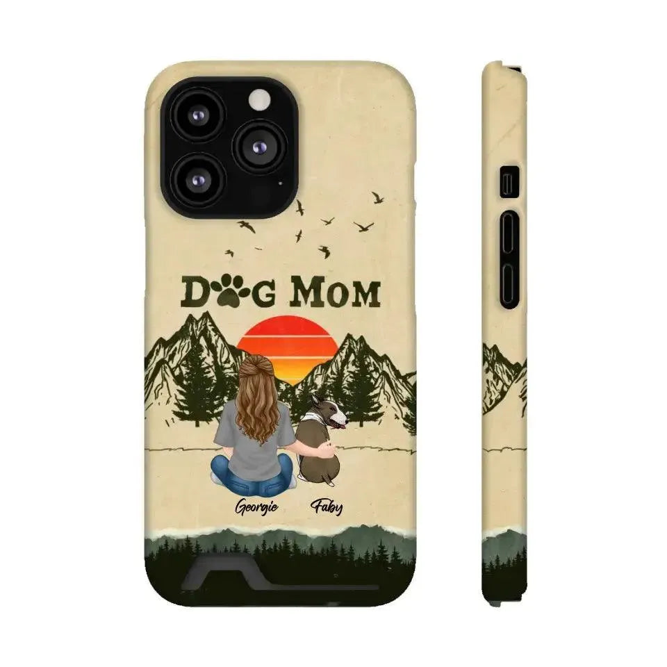 A Girl And Her Dogs Unbreakable Bond - Custom Name - Personalized Gifts for Dog Lovers - iPhone Tough Phone Case from PrintKOK costs $ 36.99