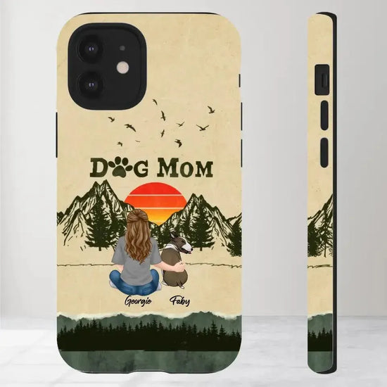 A Girl And Her Dogs Unbreakable Bond - Custom Name - Personalized Gifts for Dog Lovers - iPhone Tough Phone Case from PrintKOK costs $ 29.99