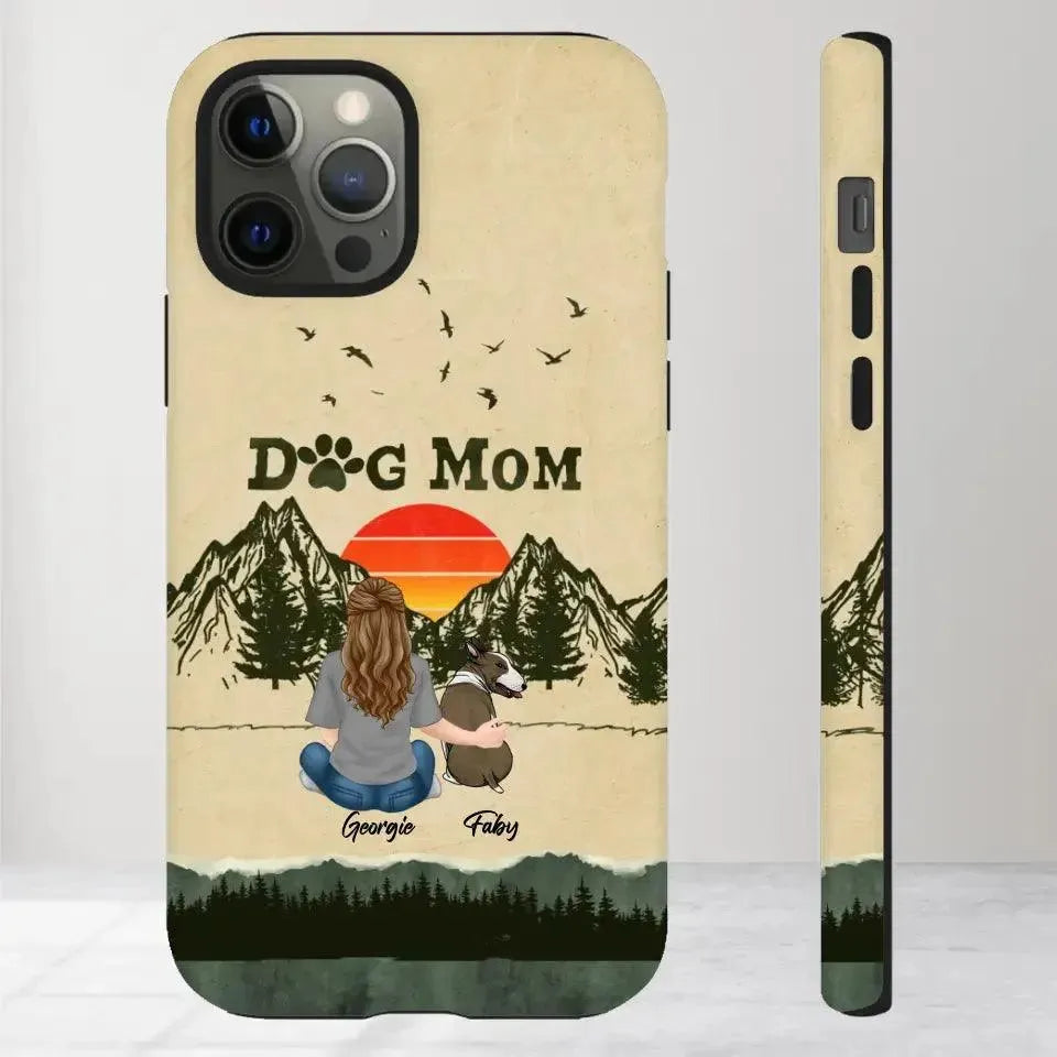 A Girl And Her Dogs Unbreakable Bond - Custom Name - Personalized Gifts for Dog Lovers - iPhone Tough Phone Case from PrintKOK costs $ 29.99