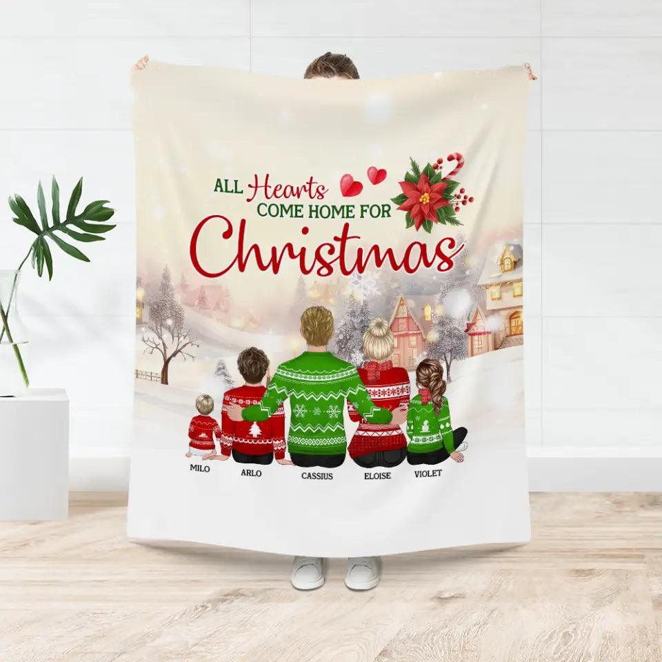 All Hearts Come Home For Christmas - Personalized Blanket from PrintKOK costs $ 47.99