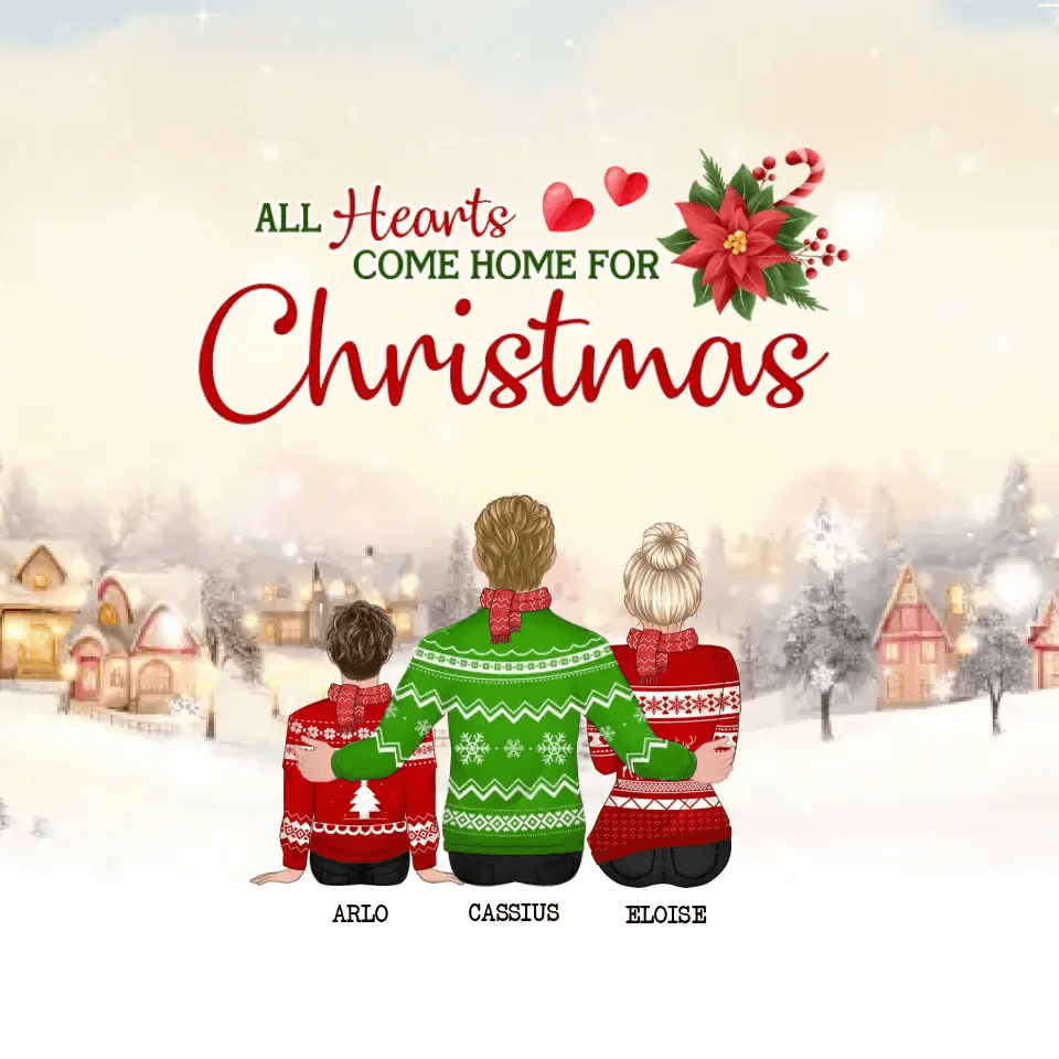 All Hearts Come Home For Christmas - Personalized Pillow from PrintKOK costs $ 41.99